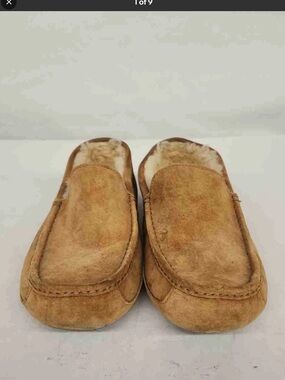 UGG Men's Brown Suede Ascot Slippers Size 12